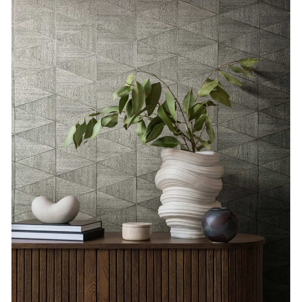Marburg Travertino Gri Geometrik Duvar Kağıdı | 33355