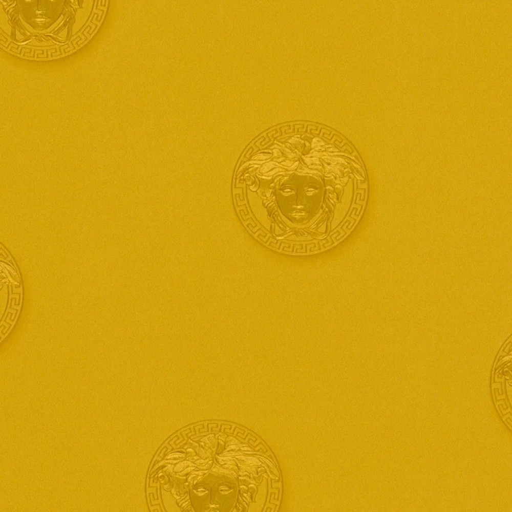 Versace 34862-4 Saf Altın Medusa Vinil Duvar Kağıdı - AS Creation