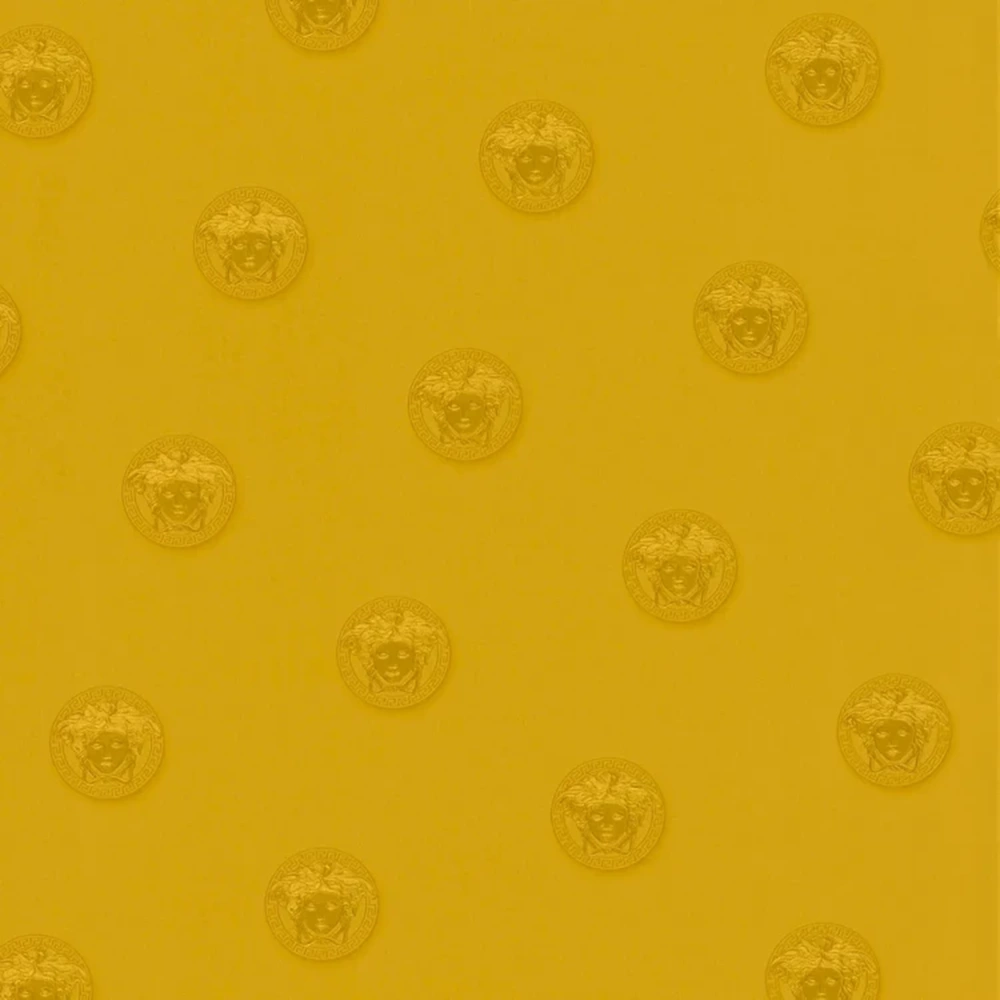 Versace 34862-4 Saf Altın Medusa Vinil Duvar Kağıdı - AS Creation