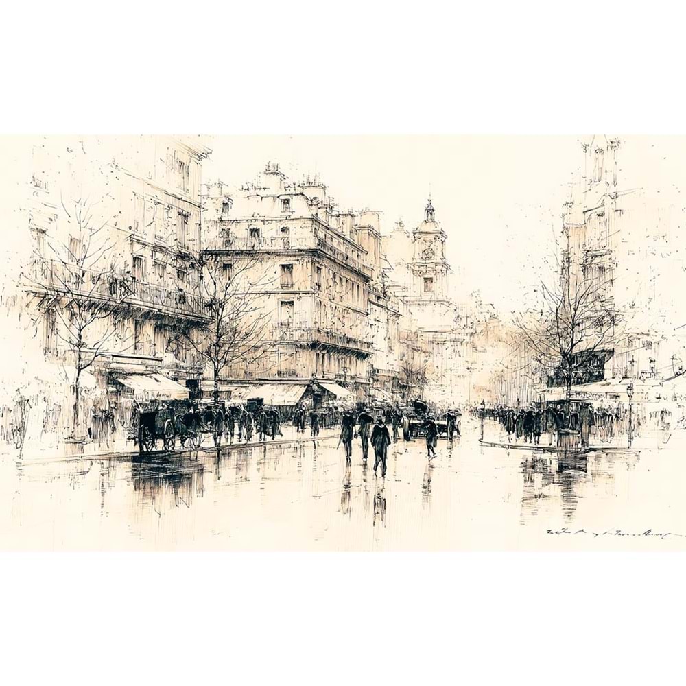 Echoes of a Rainy Boulevard