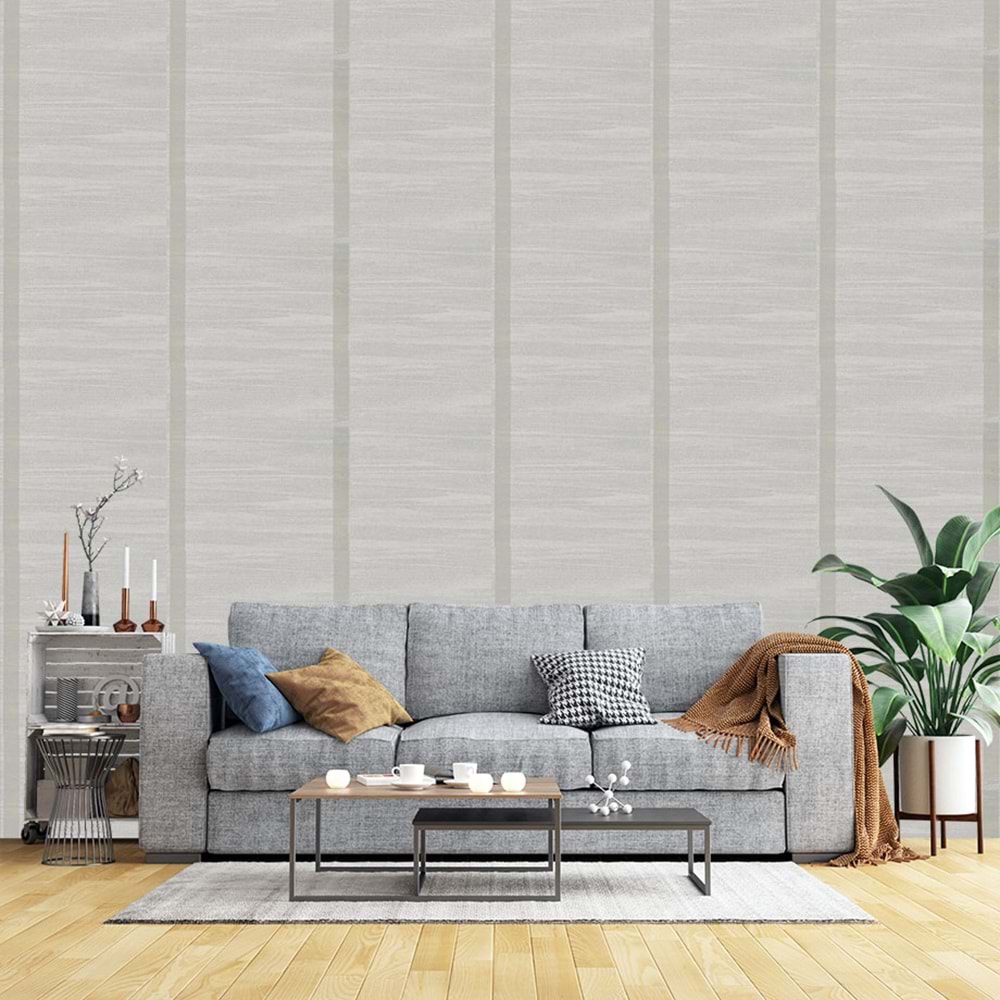 RAFFIA STRIPE SMOKE GREY