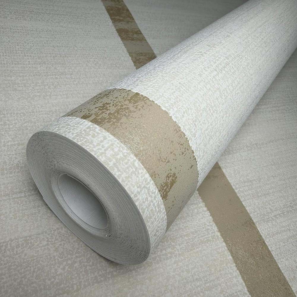 RAFFIA STRIPE GOLD&SAND (5,3m2)