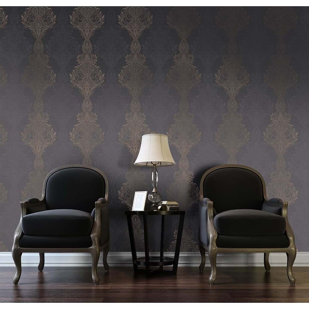 SLOANE DAMASK BLACK/BROWN