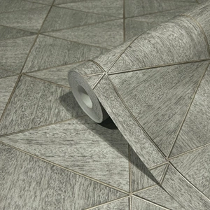 Marburg Travertino Gri Geometrik Duvar Kağıdı | 33355