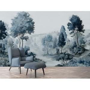 Misty Blue Forest