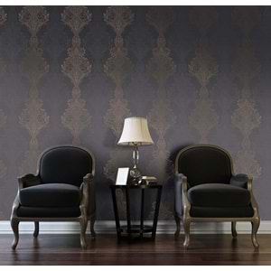 SLOANE DAMASK BLACK/BROWN