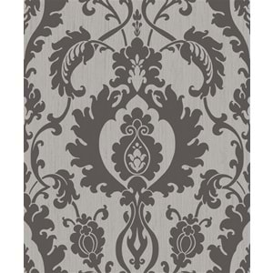 BOLD DAMSK SILVER /BLK BEADS