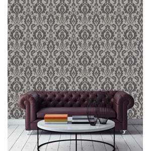 BOLD DAMSK SILVER /BLK BEADS