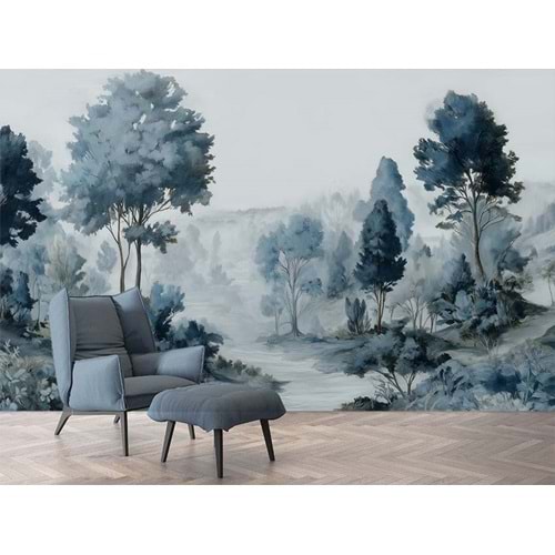 Misty Blue Forest