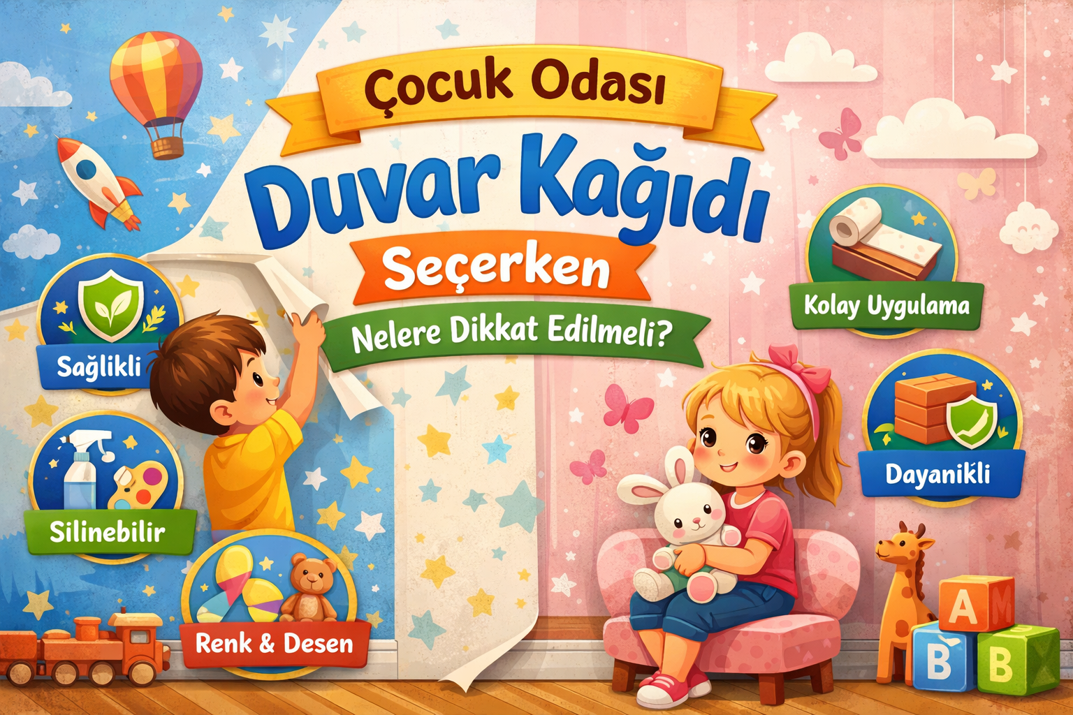Çocuk Odası Duvar Kağıdı Seçerken Nelere Dikkat Edilmeli?