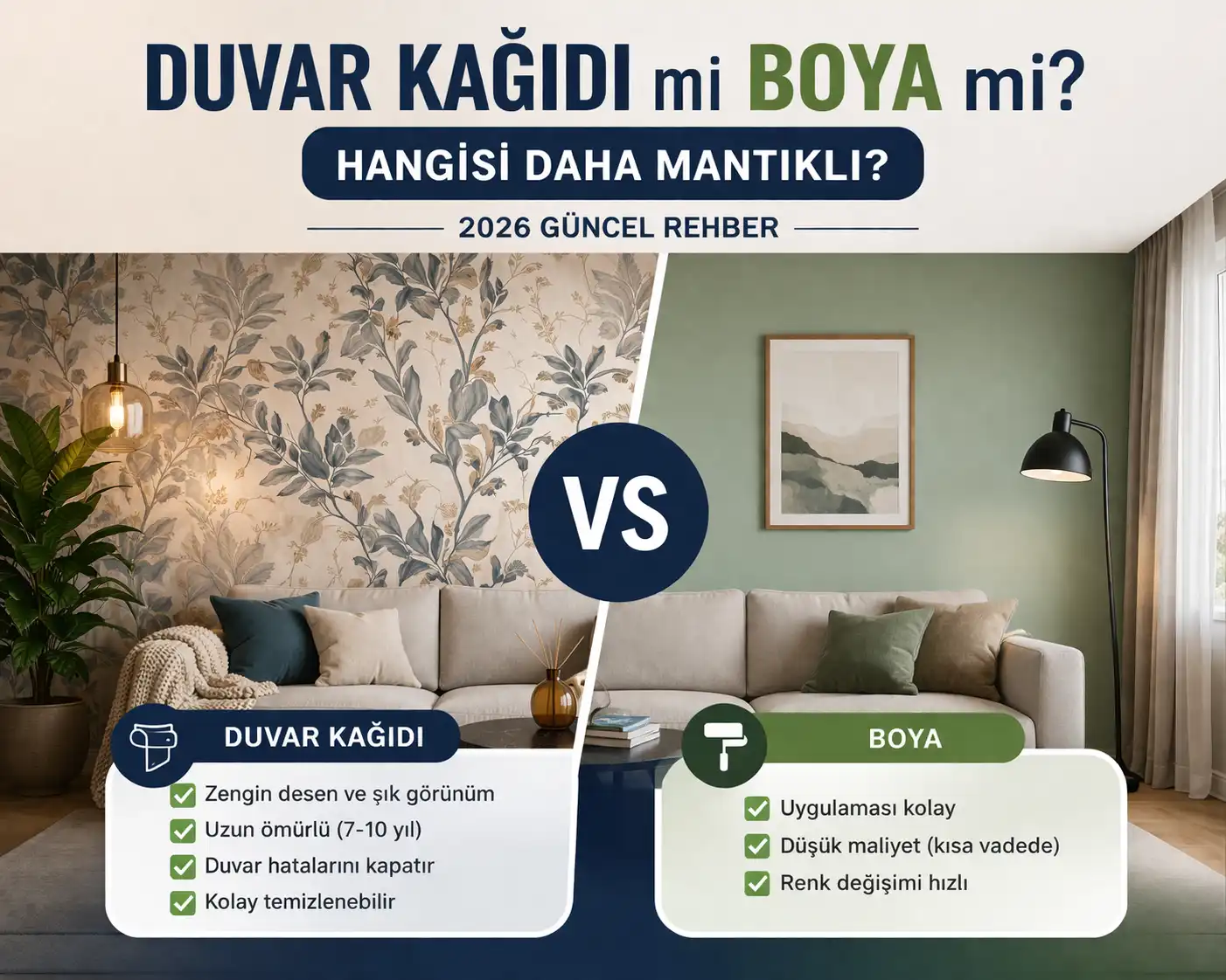 Duvar Kağıdı mı Boya mı? Hangisi Daha Mantıklı?