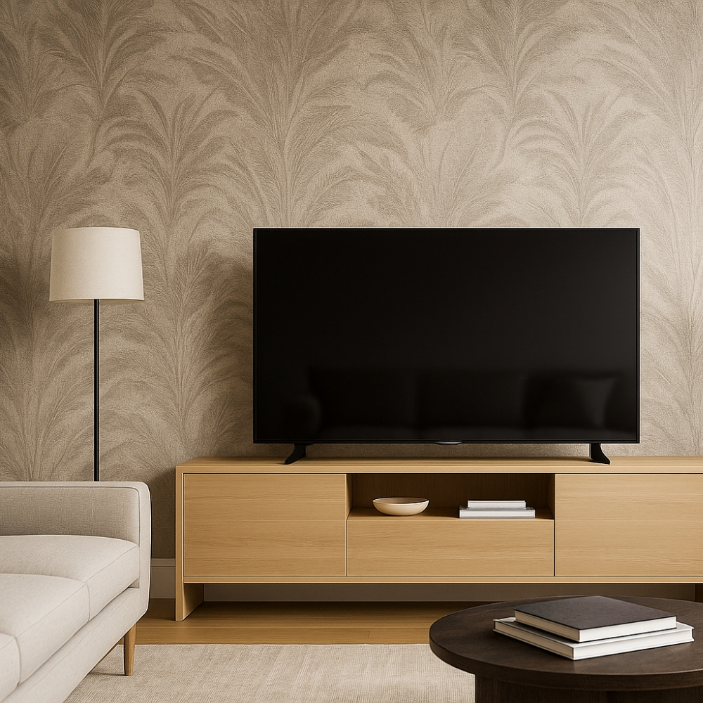 Duvar Kağıdı ile TV Ünitesi Arkası Dekorasyon Fikirleri